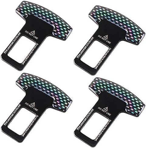 Lipctine Upgrade Version 4 PCS Seat Belt Buckle Clip Clamp Spun Car Seat Belt Buckle Clip Compatible with for Most Cars