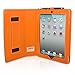 Snugg iPad 2 Case - Smart Cover with Kick Stand & Lifetime Guarantee (Orange Leather) for Apple iPad 2
