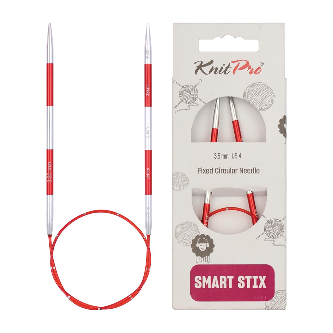 KnitPro Smartstix Fixed Circular Needles 16" (40cm) | 3.50mm — image 1