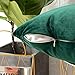 MERNETTE New Year/Christmas Decorations Velvet Soft Decorative Square Throw Pillow Cover Cushion Covers Pillowcase, Home Decor for Party/Xmas 20x20 Inch/50x50 cm, Dark Green, Set of 2