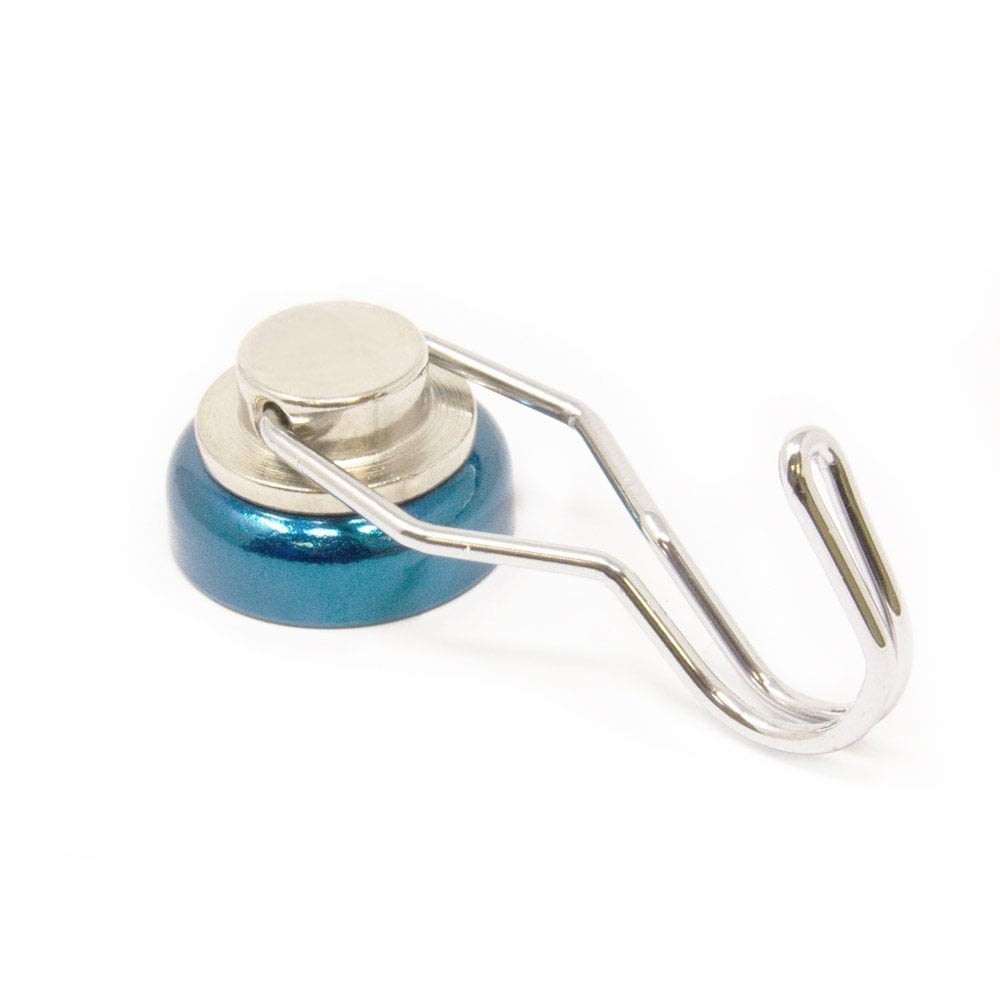 FIRST4MAGNETS Blue Swivel Hook for Holding Rope, Wires and Clothing - 25mm Dia - Pack of 4