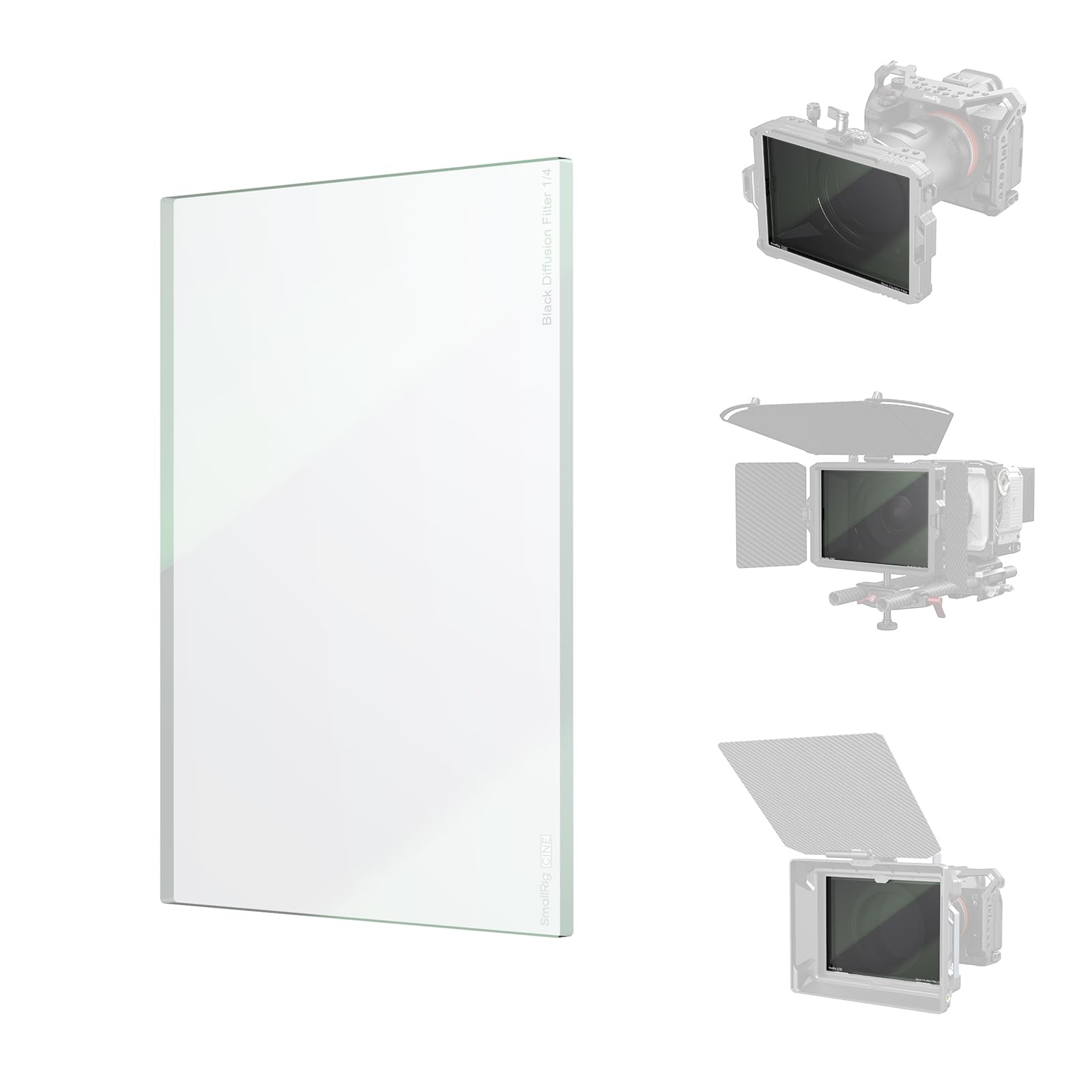 SmallRig 4 x 5.65" Square Black Mist 1/4" Filter, Dreamy Cinematic Effect, 4mm Thick Multi Layer Coating, Compatible with 4 x 5.65" Matte Box and Filter Tray, for SmallRig Matte Box 3575/3680-4740