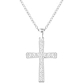 Milreason Gold Cross Necklace for Women Diamond Necklace for Women Sparkling Cubic Zirconia Pendant 18K Gold Plated Cross Pendant Religious Jewelry with Diamond Birthday Gift Christian Gifts for Her