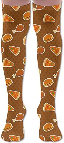 Pizza Hamburger Chicken Cotton Casual Knee High Socks