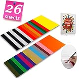 Heat Transfer Vinyl HTV Bundle Variety Pack Assortment for T Shirts Fabric 12x10" 26 Sheets Iron On Vinyl Colored Starter Kit for Silhouette Cameo and Cricut Bonus 1 Weeding Tweezers