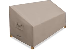 Elmara Outdoor Couch Covers – Waterproof, UV Fade-Resistant Outdoor Sofa Covers Made of Heavy Duty Olefin – Durable All Weather Design Keeps Your Couch or Loveseat Safe (Taupe)