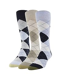 Gold Toe Carlyle Argyle - Calcetines para hombre (3 pares)