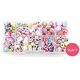 Anser Creative Kids Acrylic Plastic DIY Beads Kit, 260 Pieces, Assorted Colors, with 10 Meters Elastic Thread and 30 Pieces Jewelry Making Accessories