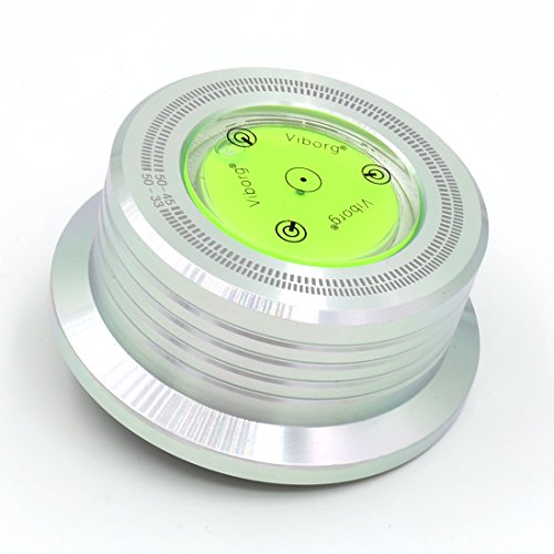 Viborg 50HZ 3 in 1 Record Clamp LP Disc Stabilizer Turntable Silver for Vibration Balanced