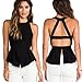 Sunward(TM) Summer Casual Tank Tops Vest for Women (Large, Black)