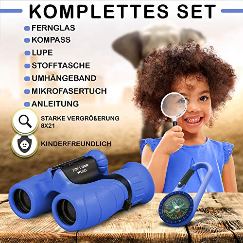 Fernglas für Kinder - Optimales Geschenk zu Ostern für kleine Jungen und Mädchen - Starke Vergrößerung 8X21… – Bild 3