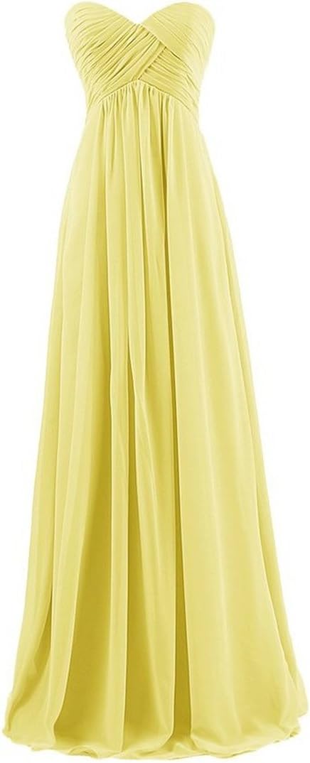Jzlian Women's Sweetheart Bridesmaid Long Evening Gown Maxi Dress