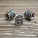 Viking Rune Beard Bead Set (24) - Norse Rings for Hair, Dreads & Beards