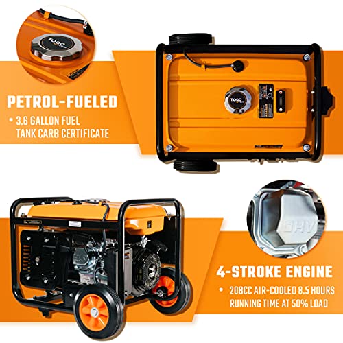 Togo Power Portable Generator, 3600 Peak Watts 120 Volts Industrial