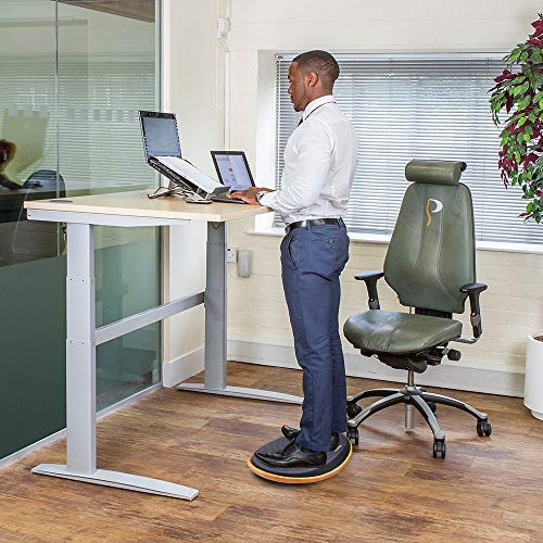 Ergohead Office Standing Desk Anti Fatigue Mat Balance Board Wooden