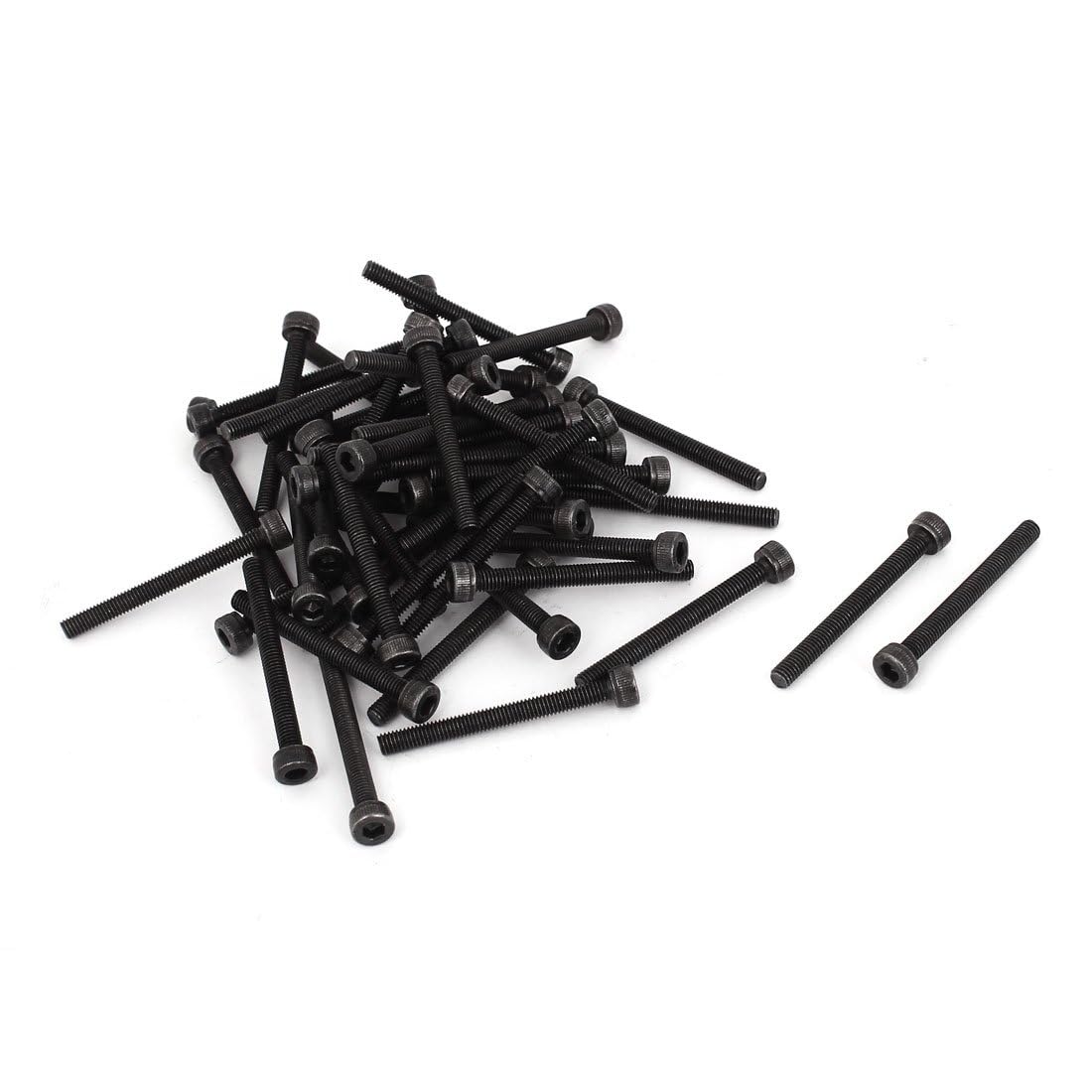 TOP-VIGOR 50Pcs Hexagon Socket Head Cap Screws, M3 x 30mm 12.9 Alloy Steel Replacement Machine Fastener Screws, Fully Thread for Bicycle Motorcycle Repair, Professionals Landlords Repairmen, Black