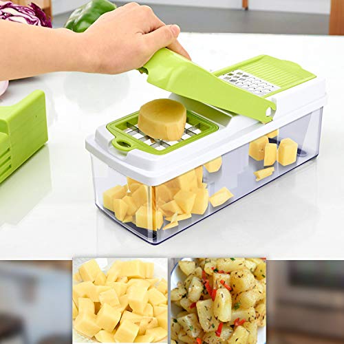 CHUGOD Vegetable Slicer Dicer Food Chopper Cuber Cutter, Cheese Grater
