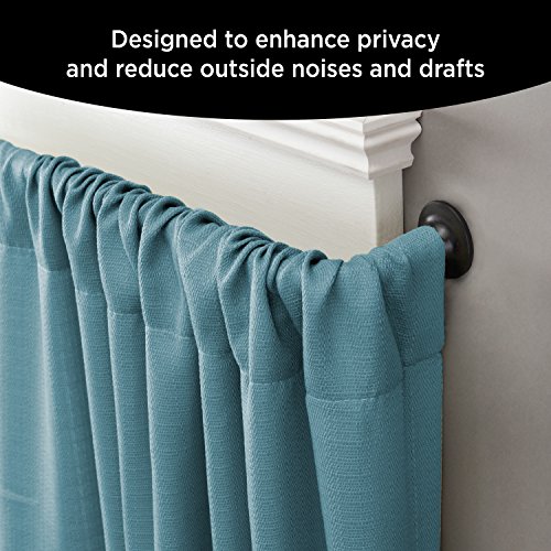 Eclipse 5/8" Room Darkening Wrap Around Curtain Rod, 4886", Black eBay