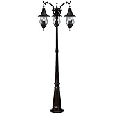 Acclaim 3409ABZ Del Rio Collection 3-Head Surface Mount Combination Post Light, Architectural Bronze