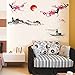 Hatop Creative Classical Chinese Style Ink Painting Decorative Wall Stickers Peach