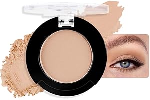 HHLTOH Monochrome Matte Eyeshadow Makeup Palette, Highly Pigmented Nude Brown Eyeshadow Palette, Matte Pressed Powder Eye shadow Makeup, Single Vegan Eye Shadow, Daily Evening Women Girls Eyeshadow Gift 2#