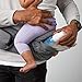 TushBaby The Only Safety Certified Hip Seat Baby Carrier - As Seen On Shark Tank-Adjustable, Machine Washable, Ergonomic Newborn + Toddler + Child Carrier, Safe Ultra-Comfortable Waist Carrier Grey