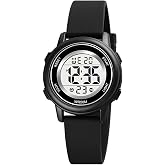 Womens Digital Watches LED Screen Silicone Strap Watch Military Multifunction Waterproof Alarm Stopwatch LED Backlight Outdoor Sports Watch