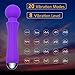 Mini Wand Massager, Stiflix Personal Cordless Handheld Back Neck Shoulder Legs Vibration Massage with 20 Frequencies Vibration Settings, Magnetic chargering (1-Purple)