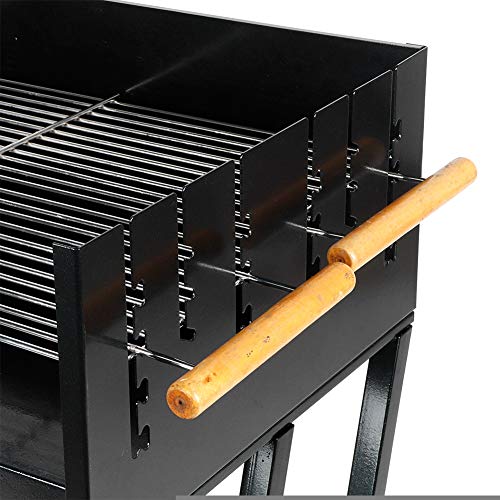 Holzkohle Grillwagen, Holzkohlegrillwagen, Holzkohlegrill, Grillkamin, Barbecue Grill, aus Stahl, Räucherofen Zubehör… – Bild 6