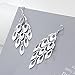 IDoy 925 Sterling Silver Hook Large Diamond-Shape Chandelier Tiered Drop Earrings for Women