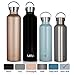 MIRA 25 oz Stainless Steel Vacuum Insulated Water Bottle | Keeps Your Drink Cold for 24 hours & Hot for 12 hours, Does Not Sweat | Large Capacity Sports Water Bottle with 2 Lids | 750 ml Pearl Blue