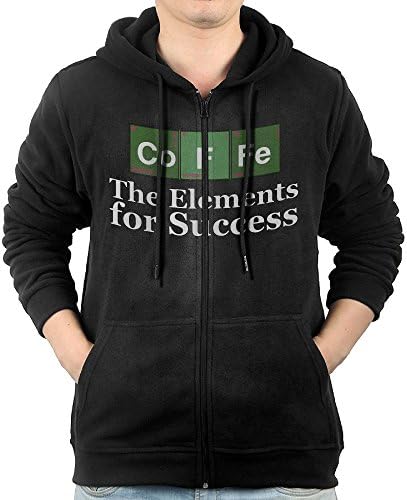 TTlmgBGa Co-F-Fe The Elements Of Success-3 Hooded Sweatshirt Full Zip Hoodie With Pocket For Men