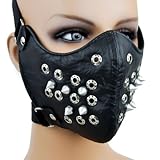 Black Spike Motorcycle Face Mask Protective Paint Ball Gear