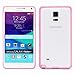Rejected all traditions Ultra Thin Soft TPU Rubber Bumper with Matte Clear Hard Hybrid Protective Case for Galaxy Note 4 (Pink)