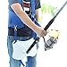 PELLOR Offshore Stand Up Fishing Fighting Belt Shoulder Back Harness Complete Package (Blue)