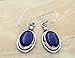12.00 Ctw Genuine Lapis Lazuli .925 Sterling Silver Overlay Handmade Fashion Dangle Earrings ...