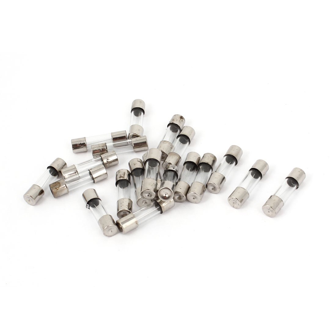 sourcingmap 20 Pcs 5x20mm 250V 5A Fast Acting Cartridge Glass Tube Fuses F5AL250V