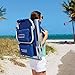 Tommy Bahama 3 Pack Backpack Beach Chair Blue with Sailfish Logo