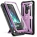 YOUMAKER Designed for Galaxy S9 Plus Case, Heavy Duty Protection Kickstand with Built-in Screen Protector Shockproof Case Cover for Samsung Galaxy S9 Plus 6.2 inch - Purple