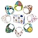 Bandana Baby Bibs - 8 Pack Waterproof Unisex Ultra Soft - 3 Layers Technology - Perfect for Boys & Girls with Sensitive Skin, Teething Drooling, Feeding - Perfect Gift for Newborn, Infants & Toddlers