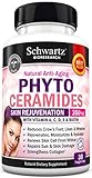 Phytoceramides 350 mg with Biotin 5000 - Gluten Free Powerful Anti-Aging Skin Care Vitamins and Skin Rejuvenation. Plant Derived - Formulated by Doctors - Works for Hair Skin and Nails