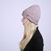 Bagoge Womens Knitted Hats, 2017 New Autumn and Winter Solid Color Stripes Fashion Warm Knitted Round Hats Knitted Wool Curling Head Cap (Pink)