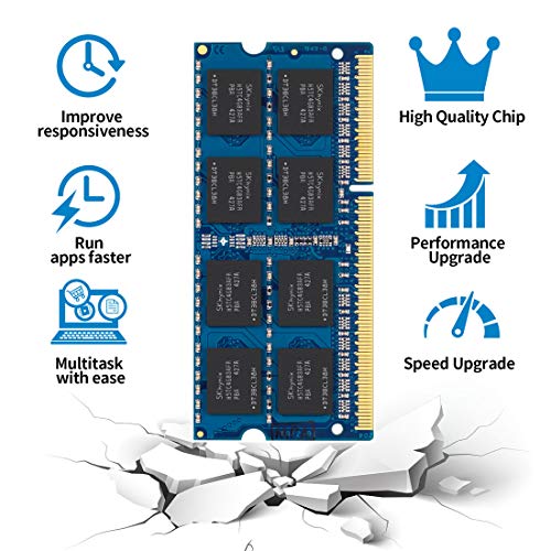 SODIMM PC3 PC3L 12800S 8GB 204-Pin 2Rx8 DDR3 1600MHz Unbuffered Non-ECC 1.35V CL11 Dual Rank Notebook Werkgeheugen - Image 3