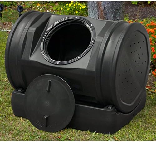 Compost Tea Tumbler Bin Backyard Garden- 52 Gallon 7 Cubic Feet Made SWith 100% Recycled Plastic For Strength Durability - Adjustable Air Vents- Makes Compost In Just 2 Weeks- Lighweight, Efficient