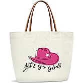 ZEDEV Cowgirl Gifts Canvas Tote Bag For Women, Reusable Grocery Shoulder Bag for Shopping Work Travel Gym, Birthday Gifts for Halloween Christmas Beach Bags Handbags for Teacher Mother Friends -SL05