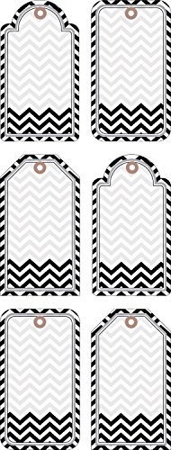 Barker Creek Double-Sided Bulletin Board Decorations, Chevron Black & White (LL-2206)