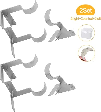 Amazon Com Lnlofen Single Curtain Rod Holders 2set 6pcs