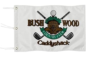 2BUT Standard Bushwood Country Club .Golf Pin Flag Practic Putting Green Golf Flag For Backyard Garden Double-Sewn 600D Nylon Miniature Pin Flag (BWD 20"X13" Grommet)