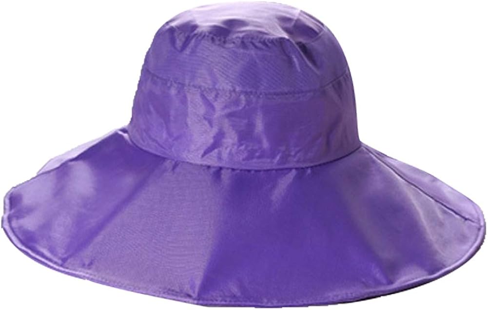 Women’s Rain Hat Outdoor Sun Protection Rain Cap Wide Brim Bucket Hat, Waterproof, Satin-Lined, Packable Brown at  Women’s Clothing store