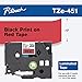 Brother Genuine P-Touch TZE-451 Tape, 1" (24 mm) Standard Laminated P-Touch Tape, Black on Red, For Indoor or Outdoor Use, Water-Resistant, 26.2 ft (8 m), Single-Pack primary